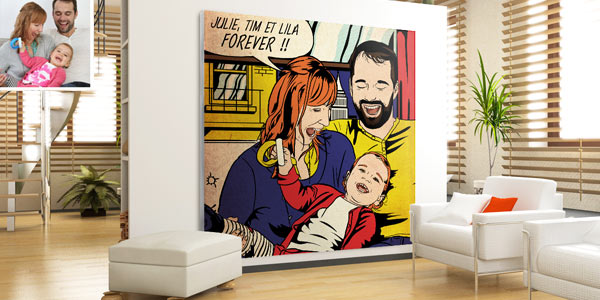 Portrait de famille personnalisé pour la décoration murale